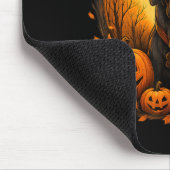 Schwarzer Lab Halloween Hexenhut Labrador Hund Kür Mousepad (Ecke)
