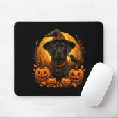 Schwarzer Lab Halloween Hexenhut Labrador Hund Kür Mousepad (Mit Mouse)