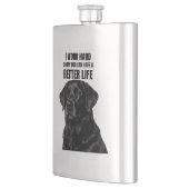 Schwarzer Lab-Hund-Vater-Flachmann Flachmann (Links)