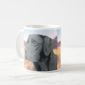 Schwarzer Lab Kaffeetasse (Vorderseite Links)