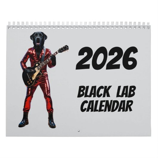 Schwarzer Lab-Kalender Kalender (Titelbild)