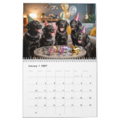 Schwarzer Lab-Kalender Kalender (Jan 2027)