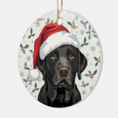Schwarzer Lab Keramik Ornament (Links)