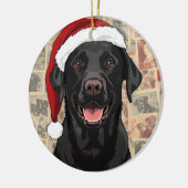 Schwarzer Lab Keramik Ornament (Links)