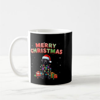 Schwarzer Lab Labrador Hund Frohe Weihnachten pass Kaffeetasse
