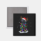 Schwarzer Lab Labrador Hund Lustige Weihnachtsbele Magnet (Vorderseite/Rückseite)