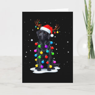 Schwarzer Lab Labrador Hund Lustige Weihnachtslich Karte