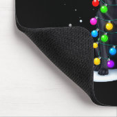 Schwarzer Lab Labrador Hund Lustige Weihnachtslich Mousepad (Ecke)