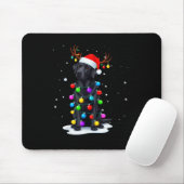 Schwarzer Lab Labrador Hund Lustige Weihnachtslich Mousepad (Mit Mouse)
