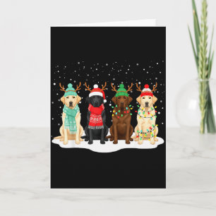 Schwarzer Lab Labrador Hund Weihnachten Crew Match Karte