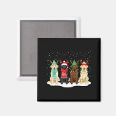 Schwarzer Lab Labrador Hund Weihnachten Crew Match Magnet (Vorderseite/Rückseite)