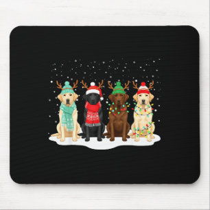 Schwarzer Lab Labrador Hund Weihnachten Crew Match Mousepad