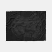 Schwarzer Lab Labrador Retriever Hund mit Sonnenbr Fleecedecke (Vorderseite (Horizontal))