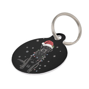 Schwarzer Lab Labrador Weihnachtsbaum Licht Pyjama Haustiermarke