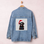 Schwarzer Lab Labrador Weihnachtsbaum Licht Pyjama Jeansjacke (Hangar)