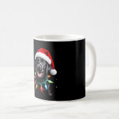 Schwarzer Lab Labrador Weihnachtsbaum Licht Pyjama Kaffeetasse (VorderseiteRechts)