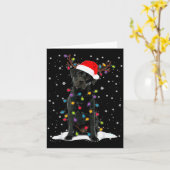 Schwarzer Lab Labrador Weihnachtsbaum Licht Pyjama Karte (Gelbe Blume)