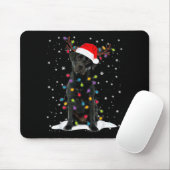 Schwarzer Lab Labrador Weihnachtsbaum Licht Pyjama Mousepad (Mit Mouse)