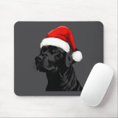 Schwarzer Lab Labrador Weihnachtsmann Hut Weihnach Mousepad (Mit Mouse)