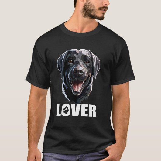Schwarzer Lab Liebhaber T-Shirt (Vorderseite)