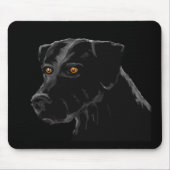 Schwarzer Lab Mousepad (Vorne)