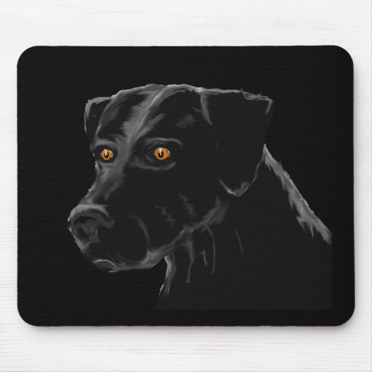 Schwarzer Lab Mousepad (Vorne)