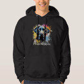 Schwarzer Lab Personalisierter Splash Hoodie (Vorderseite)