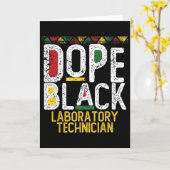 Schwarzer Labor-Techniker für Drogen Schwarze Gesc Karte (Gelbe Blume)
