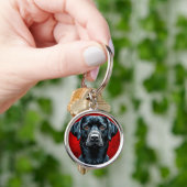 Schwarzer Labradhund Schlüsselanhänger (Hand)