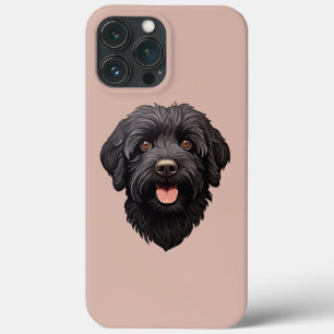 Schwarzer Labradoodle-Hund Case-Mate iPhone Hülle