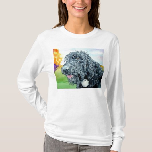 Schwarzer Labradoodle Ralph T - Shirt (Vorderseite)