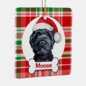 Schwarzer Labradoodle / Schwarzer Goldendoodle Keramikornament (Rechts)