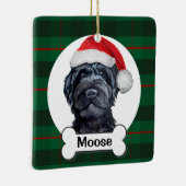Schwarzer Labradoodle / Schwarzer Goldendoodle Keramikornament (Rechts)