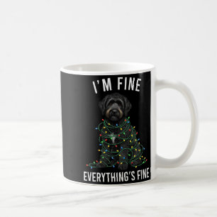 Schwarzer Labradoodle Weihnachten Mir geht's gut A Kaffeetasse