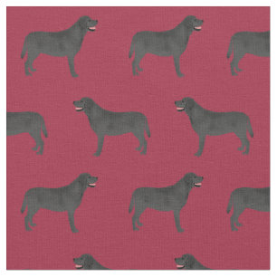 Schwarzer Labrador-Bordeaux Stoff