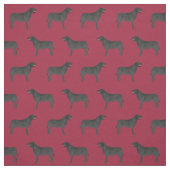 Schwarzer Labrador-Bordeaux Stoff (Muster)