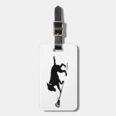 Schwarzer Labrador, der Lacrosse-Gepäck-Umbau Gepäckanhänger (Vorderseite vertikal)