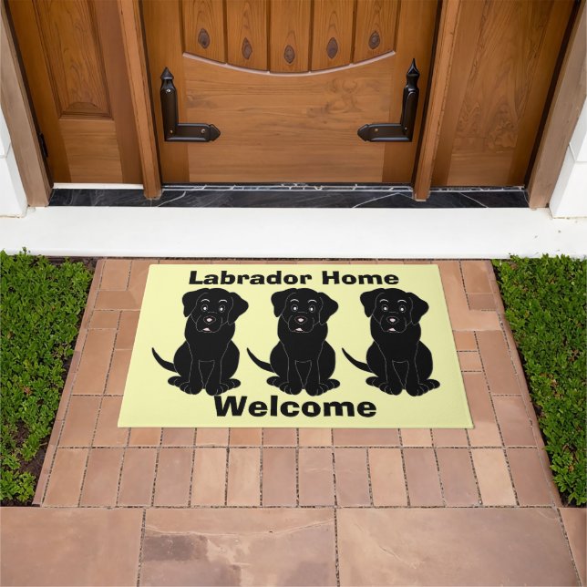 Schwarzer Labrador Doormat Fußmatte (Außenbereich)