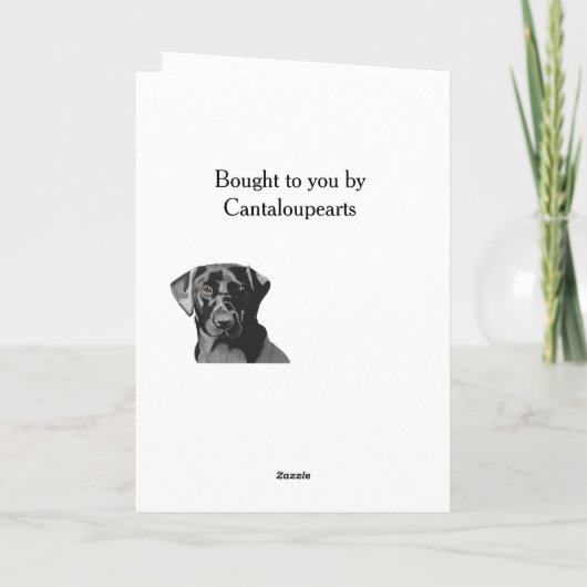 Schwarzer Labrador Editable Vatertag Karte (Rückseite)