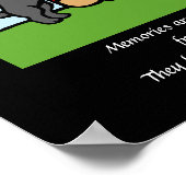 Schwarzer Labrador Engel mit Liebe Cartoon 2 Poster (Ecke)