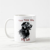 Schwarzer Labrador Erinnerungsstück Personalisiere Kaffeetasse (Links)