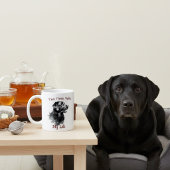Schwarzer Labrador Erinnerungsstück Personalisiere Kaffeetasse