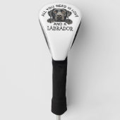 Schwarzer Labrador Golf Headcover (Vorderseite)