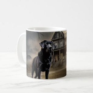 Schwarzer Labrador Halloween Gruselig Kaffeetasse