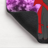 Schwarzer Labrador hübscher Teufel-Halloweens Mousepad (Ecke)
