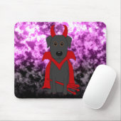 Schwarzer Labrador hübscher Teufel-Halloweens Mousepad (Mit Mouse)