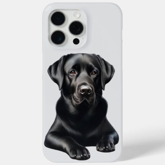 Schwarzer Labrador Hund Case-Mate iPhone Hülle (Rückseite)