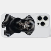Schwarzer Labrador Hund Case-Mate iPhone Hülle (Rückseite (Horizontal))