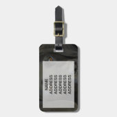 Schwarzer Labrador-Hund Gepäckanhänger (Vorderseite vertikal)