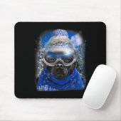Schwarzer Labrador Hund im Winter Ski Mousepad (Mit Mouse)